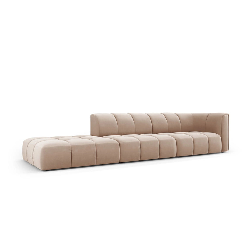 Moritz Modulares 4-Sitzer Sofa, Linke Seite, aus Samt in Beige (Bluvel 28), 293x96 cm von Cosmopolitan Design – Bild 2