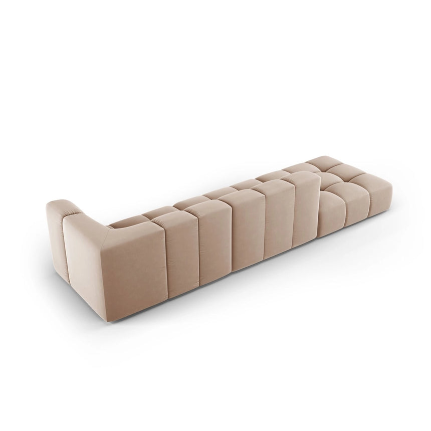 Moritz Modulares 4-Sitzer Sofa, Linke Seite, aus Samt in Beige (Bluvel 28), 293x96 cm von Cosmopolitan Design – Bild 3