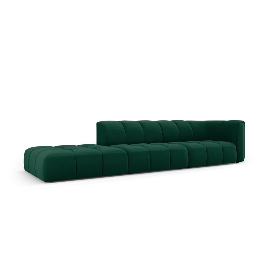 Moritz Modulares 4-Sitzer Sofa, Linke Seite, aus Samt in Flaschengrün (Bluvel 78), 293x96 cm von Cosmopolitan Design – Bild 2