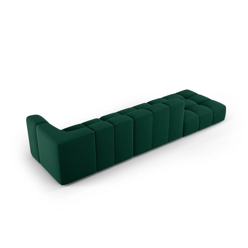 Moritz Modulares 4-Sitzer Sofa, Linke Seite, aus Samt in Flaschengrün (Bluvel 78), 293x96 cm von Cosmopolitan Design – Bild 3