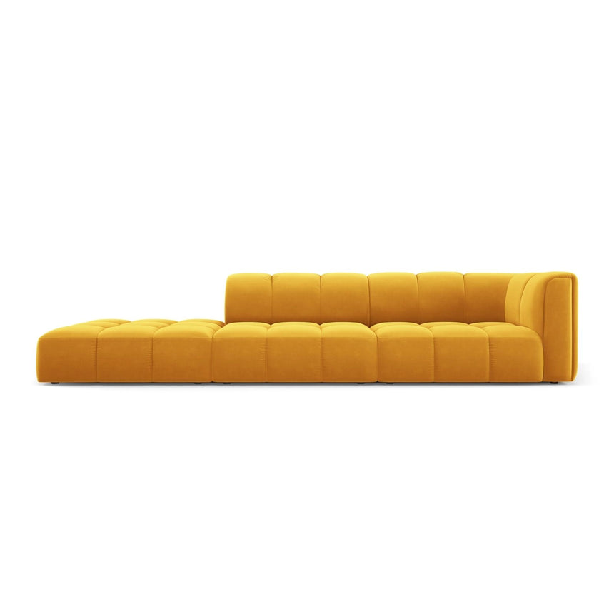 Moritz Modulares 4-Sitzer Sofa, Linke Seite, aus Samt in Gelb (Bluvel 68), 293x96 cm von Cosmopolitan Design – Bild 1