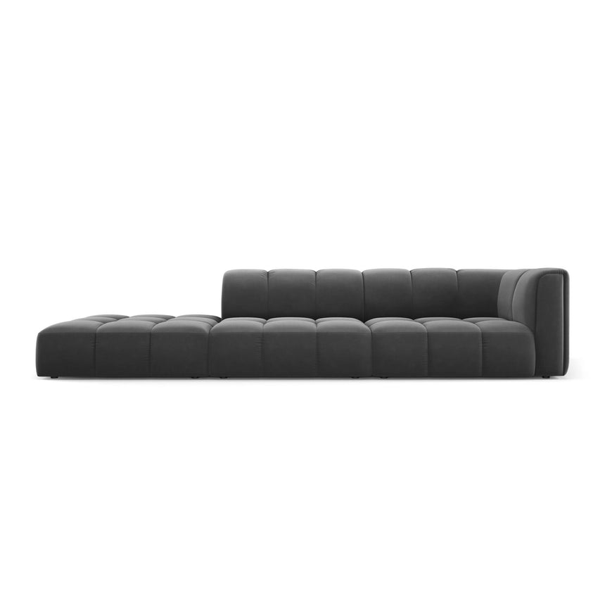 Moritz Modulares 4-Sitzer Sofa, Linke Seite, aus Samt in Grau (Bluvel 14), 293x96 cm von Cosmopolitan Design – Bild 1