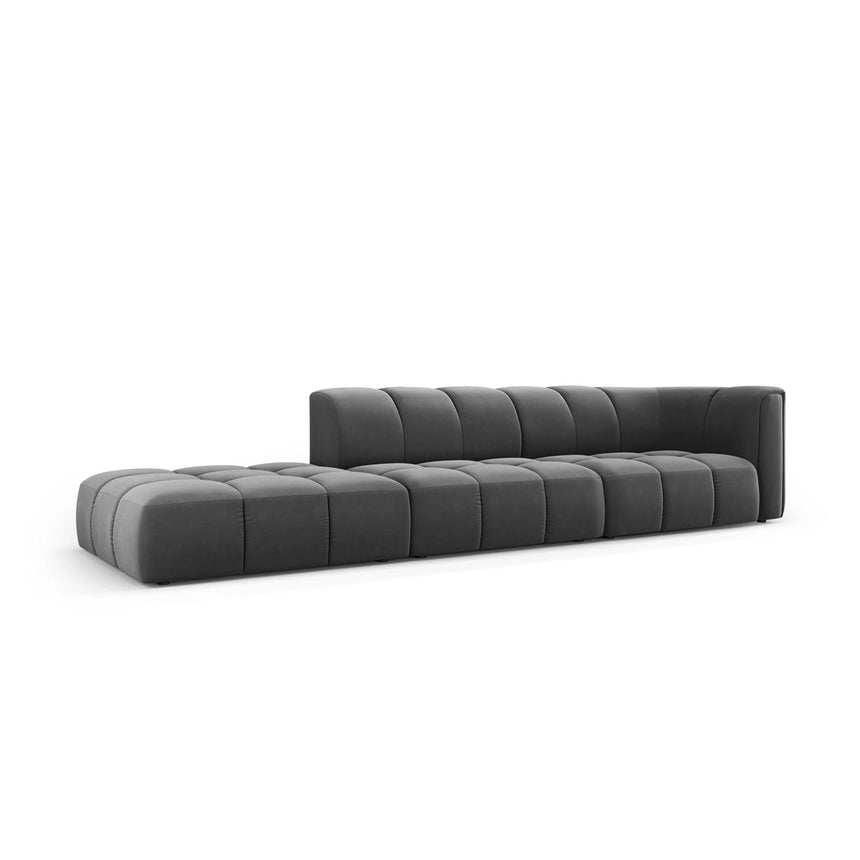 Moritz Modulares 4-Sitzer Sofa, Linke Seite, aus Samt in Grau (Bluvel 14), 293x96 cm von Cosmopolitan Design – Bild 2