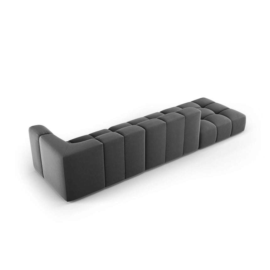 Moritz Modulares 4-Sitzer Sofa, Linke Seite, aus Samt in Grau (Bluvel 14), 293x96 cm von Cosmopolitan Design – Bild 3