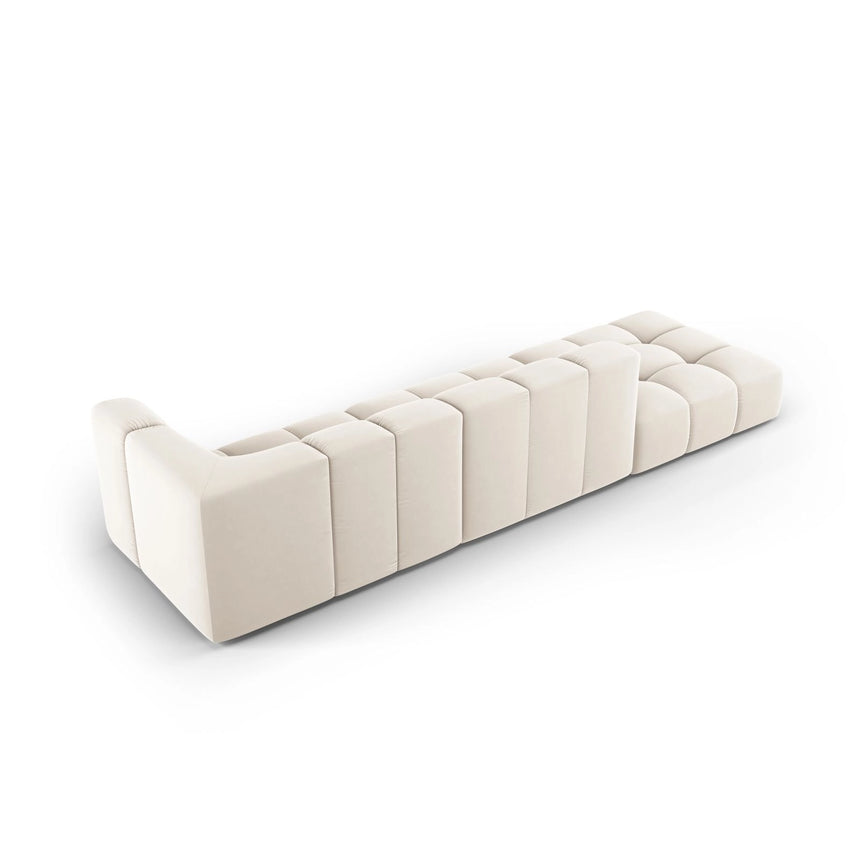 Moritz Modulares 4-Sitzer Sofa, Linke Seite, aus Samt in Leichtes Beige (Bluvel 22), 293x96 cm von Cosmopolitan Design – Bild 3