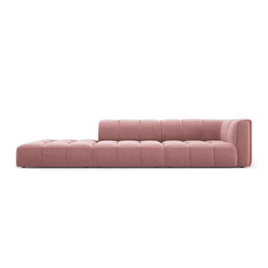 Moritz Modulares 4-Sitzer Sofa, Linke Seite, aus Samt in Rosa (Bluvel 52), 293x96 cm von Cosmopolitan Design – Bild 1