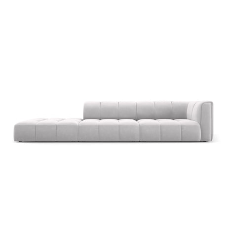 Moritz Modulares 4-Sitzer Sofa, Linke Seite, aus Samt in Silber (Bluvel 03), 293x96 cm von Cosmopolitan Design – Bild 1