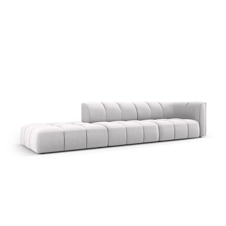 Moritz Modulares 4-Sitzer Sofa, Linke Seite, aus Samt in Silber (Bluvel 03), 293x96 cm von Cosmopolitan Design – Bild 2