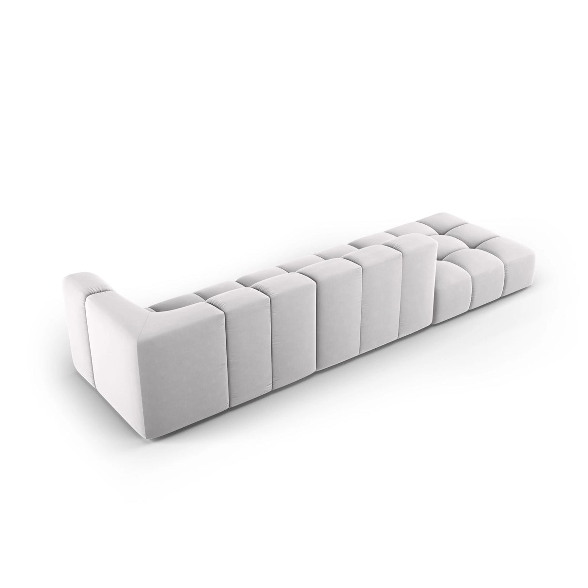 Moritz Modulares 4-Sitzer Sofa, Linke Seite, aus Samt in Silber (Bluvel 03), 293x96 cm von Cosmopolitan Design – Bild 3