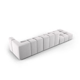 Moritz Modulares 4-Sitzer Sofa, Linke Seite, aus Samt in Silber (Bluvel 03), 293x96 cm von Cosmopolitan Design – Bild 3