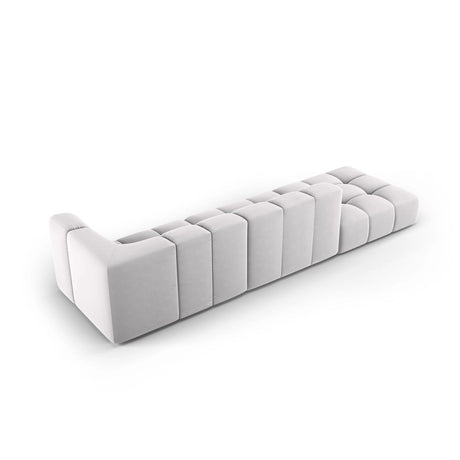 Moritz Modulares 4-Sitzer Sofa, Linke Seite, aus Samt in Silber (Bluvel 03), 293x96 cm von Cosmopolitan Design – Bild 3