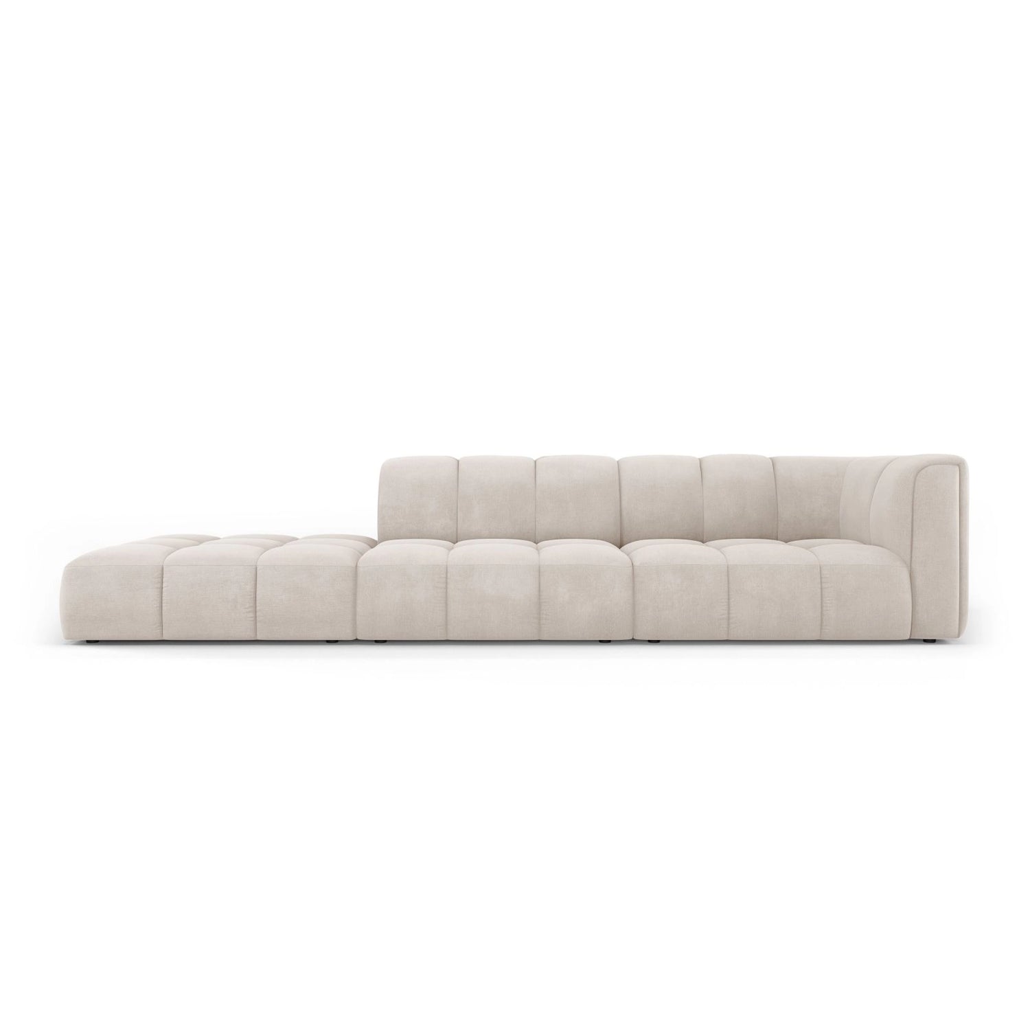 Moritz Modulares 4-Sitzer Sofa, Linke Seite, aus Samt oder Chenille, 293x96 cm von Cosmopolitan Design – Bild 1