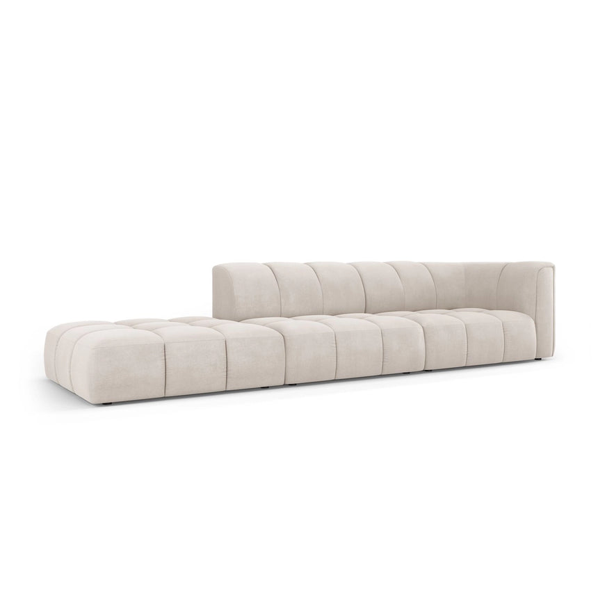 Moritz Modulares 4-Sitzer Sofa, Linke Seite, aus Samt oder Chenille, 293x96 cm von Cosmopolitan Design – Bild 2