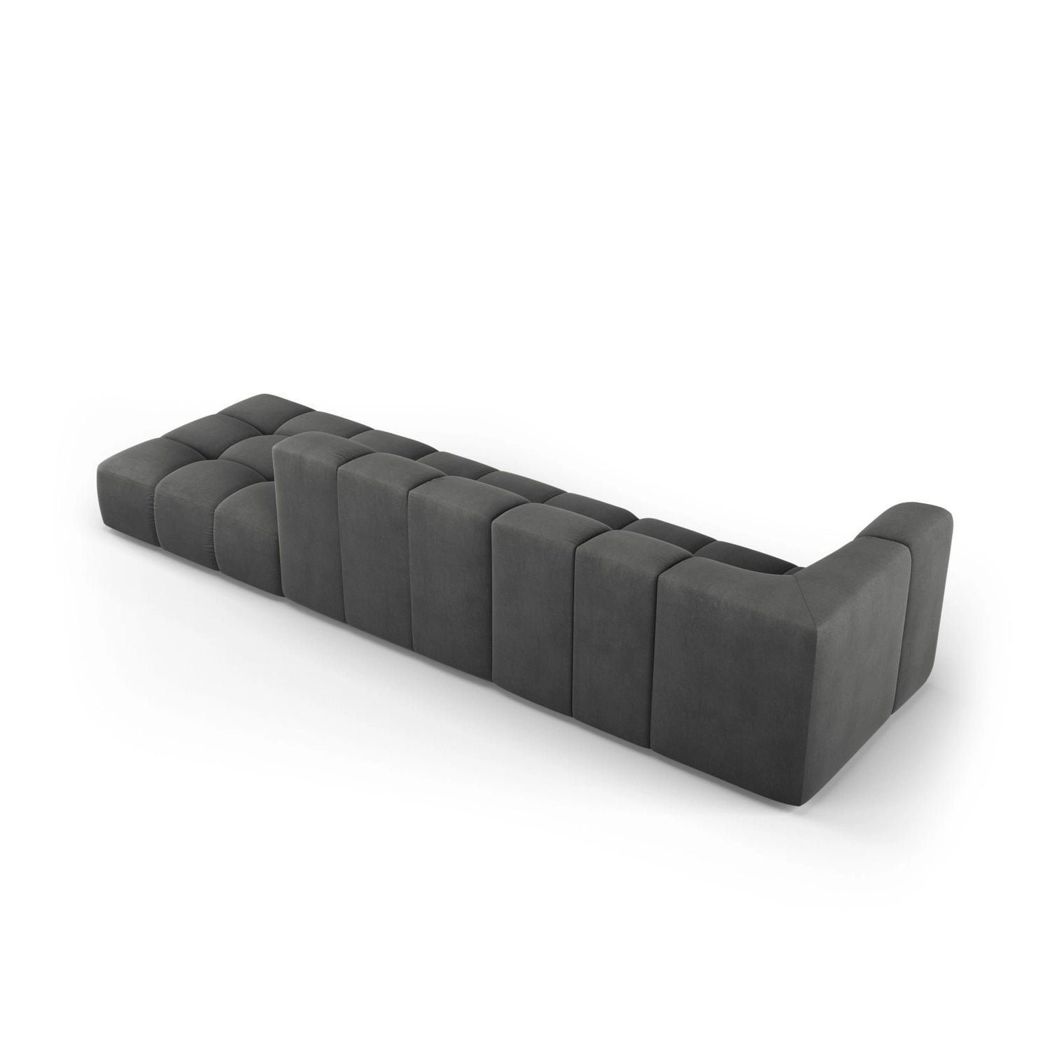 Moritz Modulares 4-Sitzer Sofa, Rechte Seite, aus Chenille in Dunkelgrau (Rebel 3), 293x96 cm von Cosmopolitan Design – Bild 3