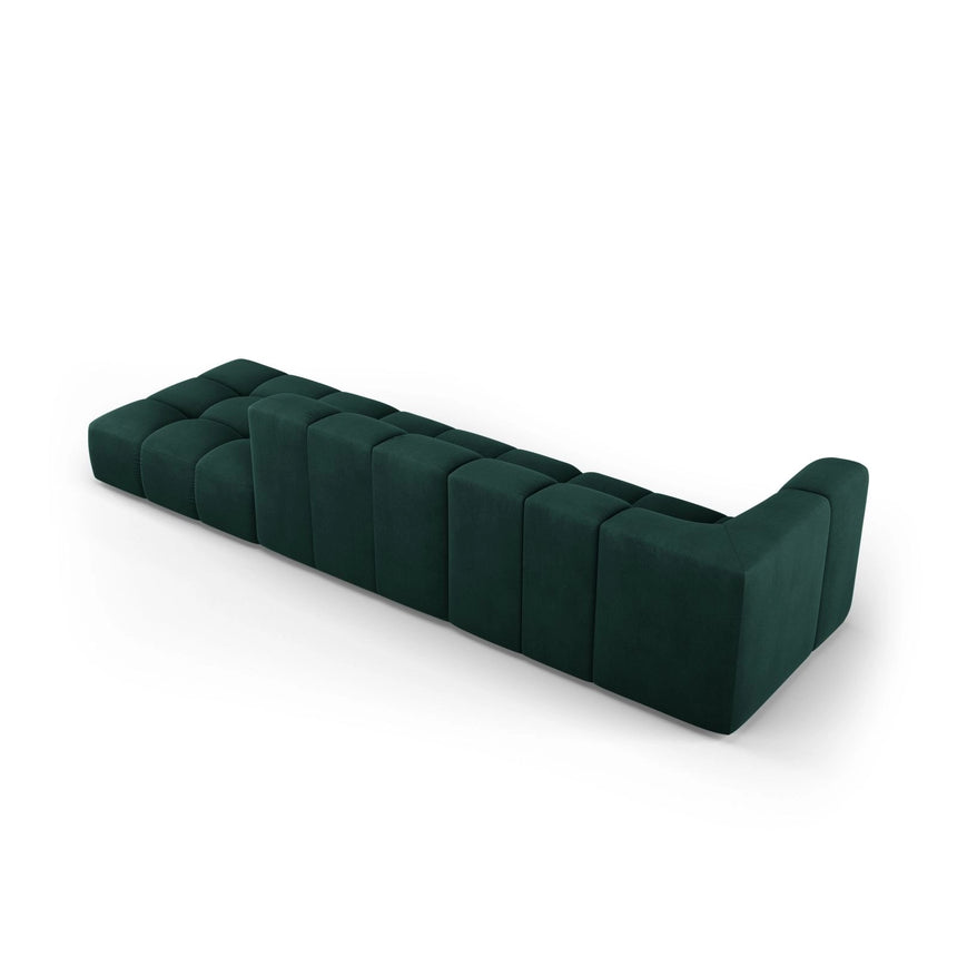 Moritz Modulares 4-Sitzer Sofa, Rechte Seite, aus Chenille in Flaschengrün (Rebel 16), 293x96 cm von Cosmopolitan Design – Bild 3
