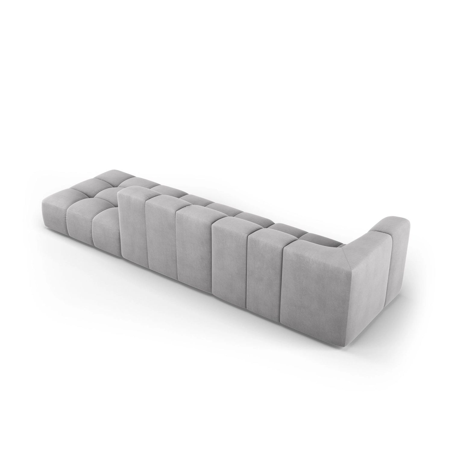 Moritz Modulares 4-Sitzer Sofa, Rechte Seite, aus Chenille in Hellgrau (Rebel 5), 293x96 cm von Cosmopolitan Design – Bild 3