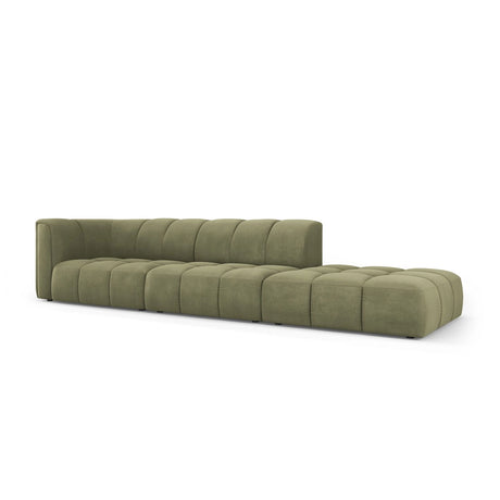 Moritz Modulares 4-Sitzer Sofa, Rechte Seite, aus Chenille in Hellgrün (Rebel 18), 293x96 cm von Cosmopolitan Design – Bild 2