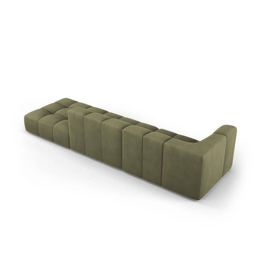 Moritz Modulares 4-Sitzer Sofa, Rechte Seite, aus Chenille in Hellgrün (Rebel 18), 293x96 cm von Cosmopolitan Design – Bild 3