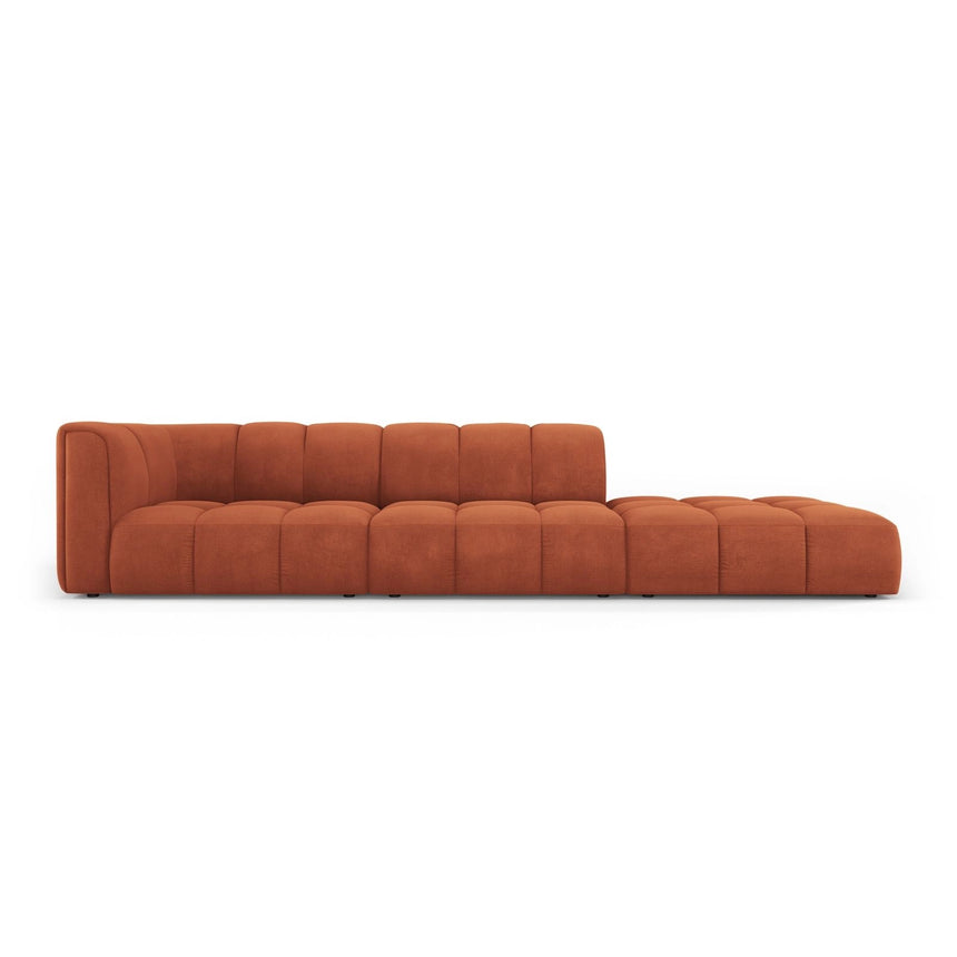 Moritz Modulares 4-Sitzer Sofa, Rechte Seite, aus Chenille in Orange (Rebel 20), 293x96 cm von Cosmopolitan Design – Bild 1