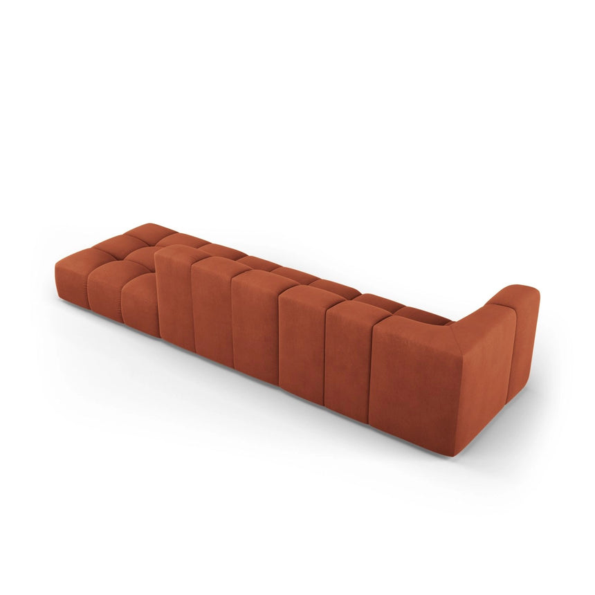 Moritz Modulares 4-Sitzer Sofa, Rechte Seite, aus Chenille in Orange (Rebel 20), 293x96 cm von Cosmopolitan Design – Bild 3