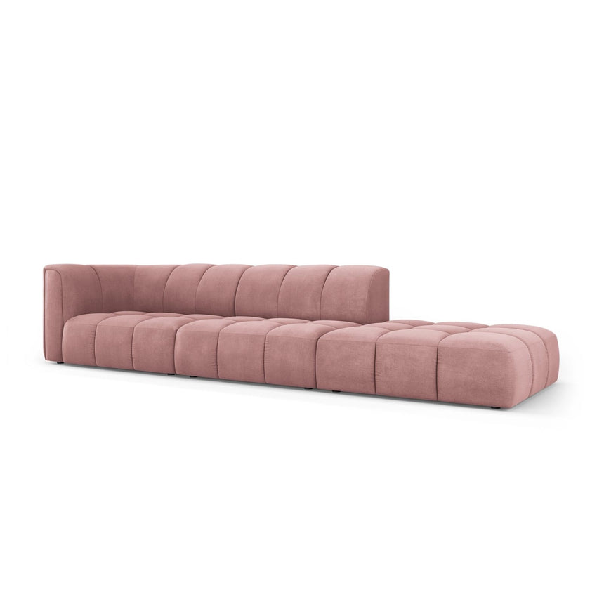 Moritz Modulares 4-Sitzer Sofa, Rechte Seite, aus Chenille in Rosa (Rebel 7), 293x96 cm von Cosmopolitan Design – Bild 2