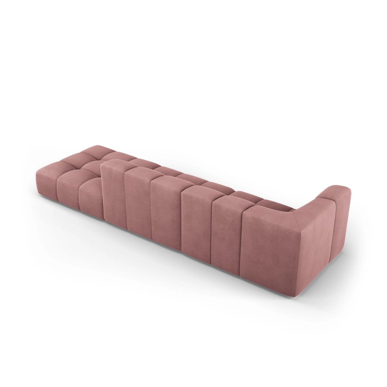 Moritz Modulares 4-Sitzer Sofa, Rechte Seite, aus Chenille in Rosa (Rebel 7), 293x96 cm von Cosmopolitan Design – Bild 3