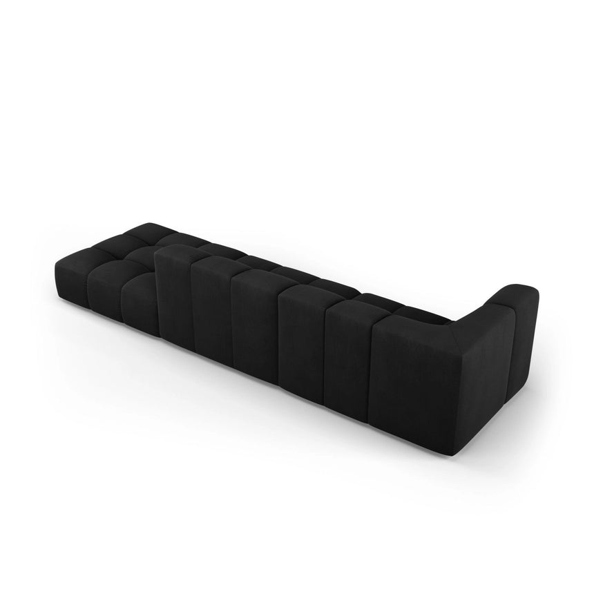 Moritz Modulares 4-Sitzer Sofa, Rechte Seite, aus Chenille in Schwarz (Rebel 1), 293x96 cm von Cosmopolitan Design – Bild 3