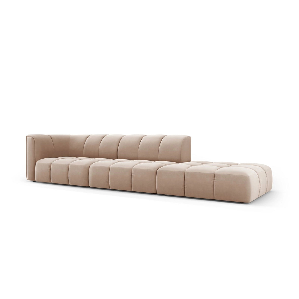 Moritz Modulares 4-Sitzer Sofa, Rechte Seite, aus Samt in Beige (Bluvel 28), 293x96 cm von Cosmopolitan Design – Bild 2