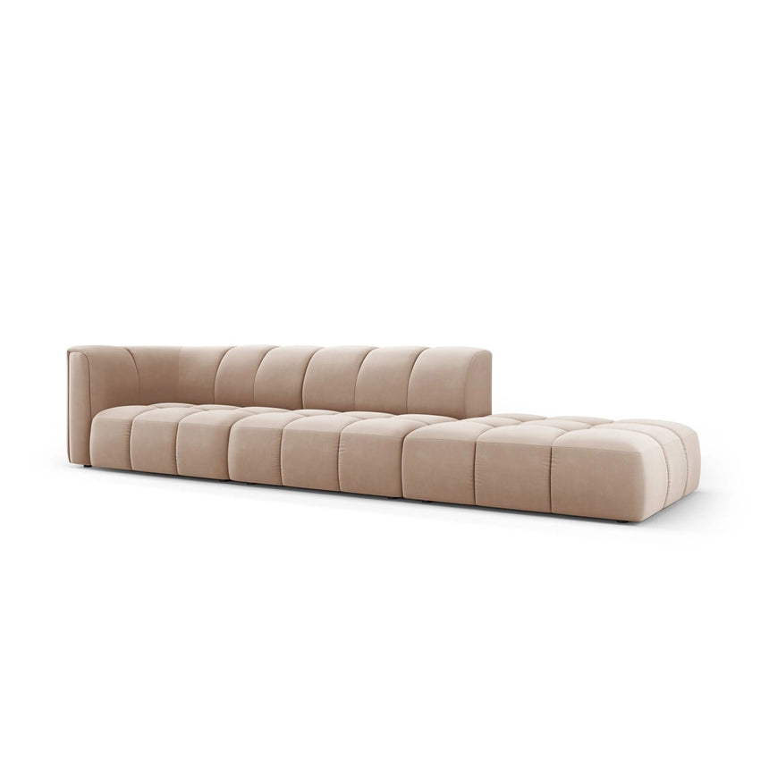 Moritz Modulares 4-Sitzer Sofa, Rechte Seite, aus Samt in Beige (Bluvel 28), 293x96 cm von Cosmopolitan Design – Bild 2