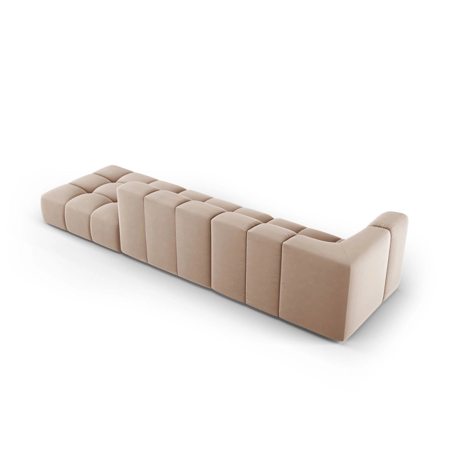 Moritz Modulares 4-Sitzer Sofa, Rechte Seite, aus Samt in Beige (Bluvel 28), 293x96 cm von Cosmopolitan Design – Bild 3