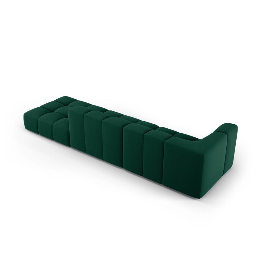 Moritz Modulares 4-Sitzer Sofa, Rechte Seite, aus Samt in Flaschengrün (Bluvel 78), 293x96 cm von Cosmopolitan Design – Bild 3