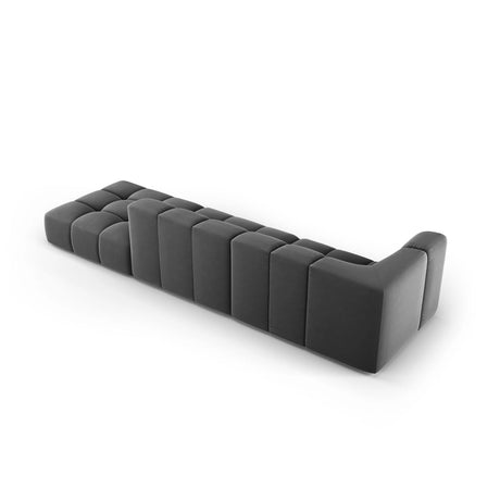 Moritz Modulares 4-Sitzer Sofa, Rechte Seite, aus Samt in Grau (Bluvel 14), 293x96 cm von Cosmopolitan Design – Bild 3