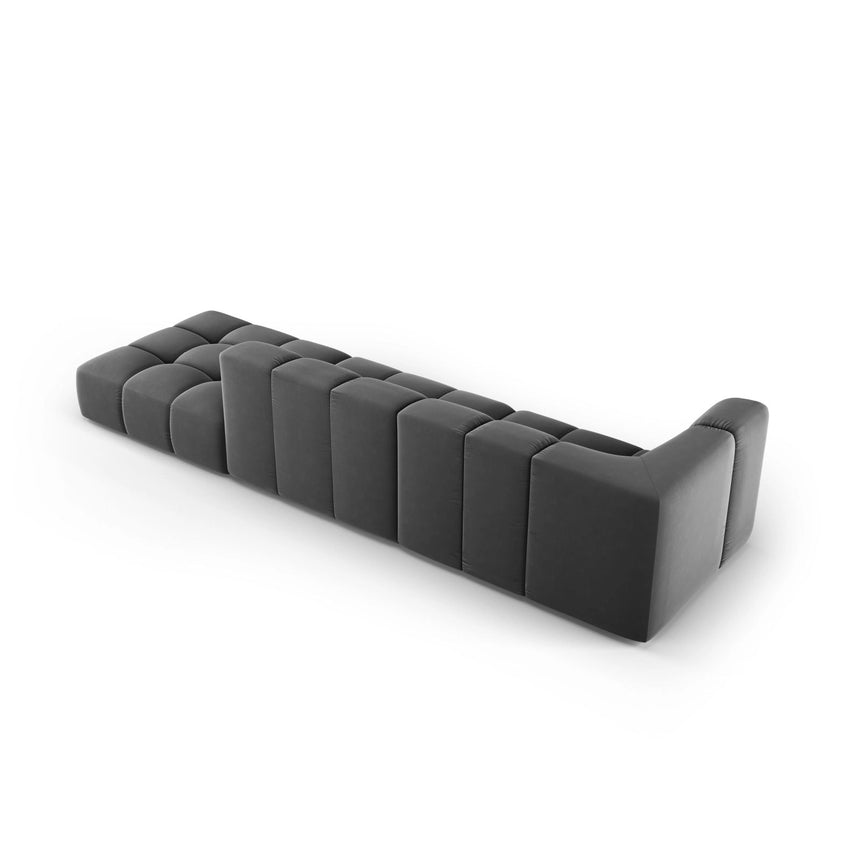 Moritz Modulares 4-Sitzer Sofa, Rechte Seite, aus Samt in Grau (Bluvel 14), 293x96 cm von Cosmopolitan Design – Bild 3