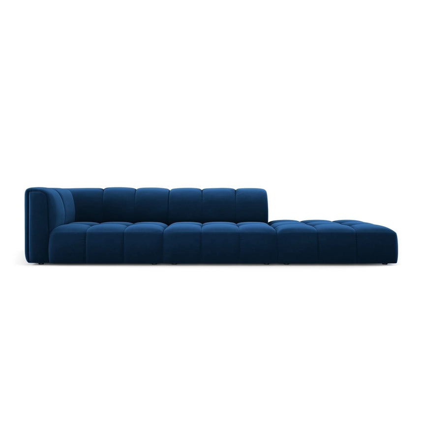 Moritz Modulares 4-Sitzer Sofa, Rechte Seite, aus Samt in Königsblau (Bluvel 86), 293x96 cm von Cosmopolitan Design – Bild 1