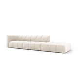 Moritz Modulares 4-Sitzer Sofa, Rechte Seite, aus Samt in Leichtes Beige (Bluvel 22), 293x96 cm von Cosmopolitan Design – Bild 2