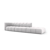 Moritz Modulares 4-Sitzer Sofa, Rechte Seite, aus Samt in Silber (Bluvel 03), 293x96 cm von Cosmopolitan Design – Bild 2