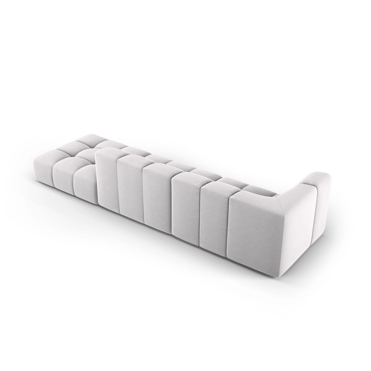 Moritz Modulares 4-Sitzer Sofa, Rechte Seite, aus Samt in Silber (Bluvel 03), 293x96 cm von Cosmopolitan Design – Bild 3