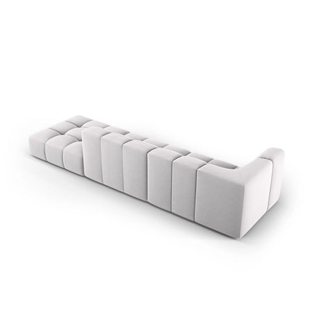 Moritz Modulares 4-Sitzer Sofa, Rechte Seite, aus Samt in Silber (Bluvel 03), 293x96 cm von Cosmopolitan Design – Bild 3