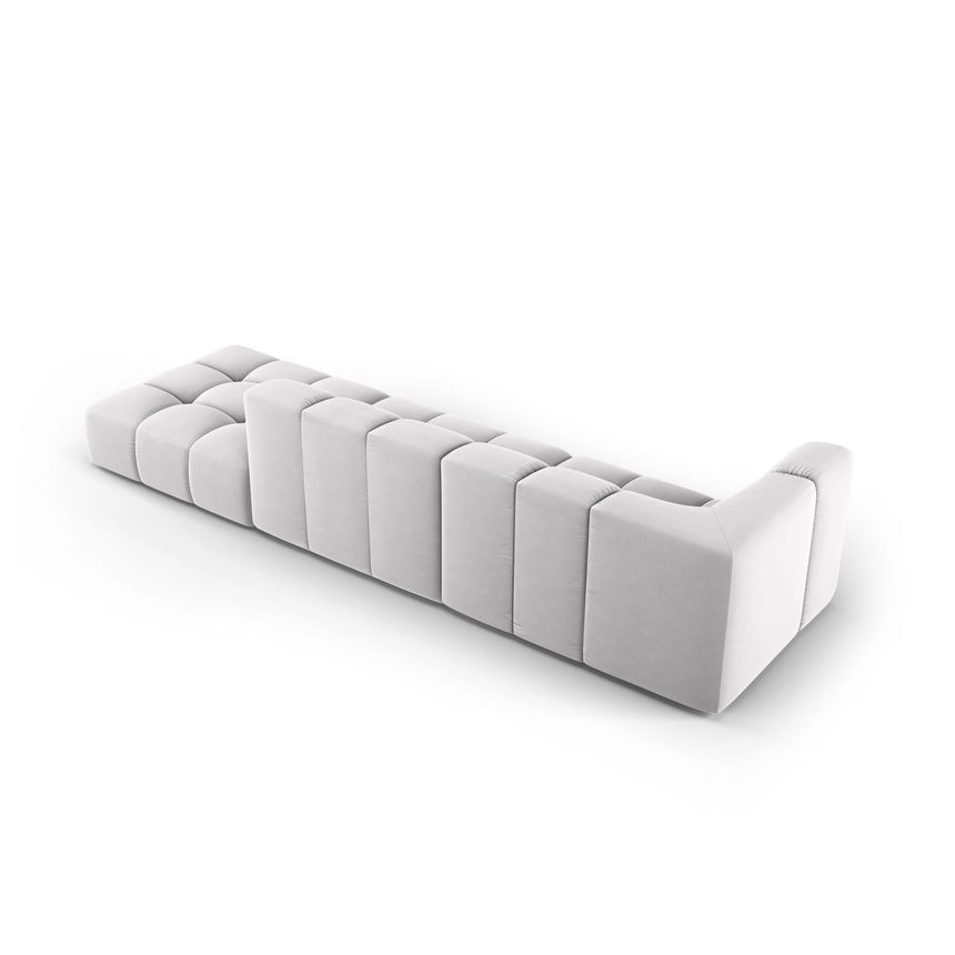 Moritz Modulares 4-Sitzer Sofa, Rechte Seite, aus Samt in Silber (Bluvel 03), 293x96 cm von Cosmopolitan Design – Bild 3