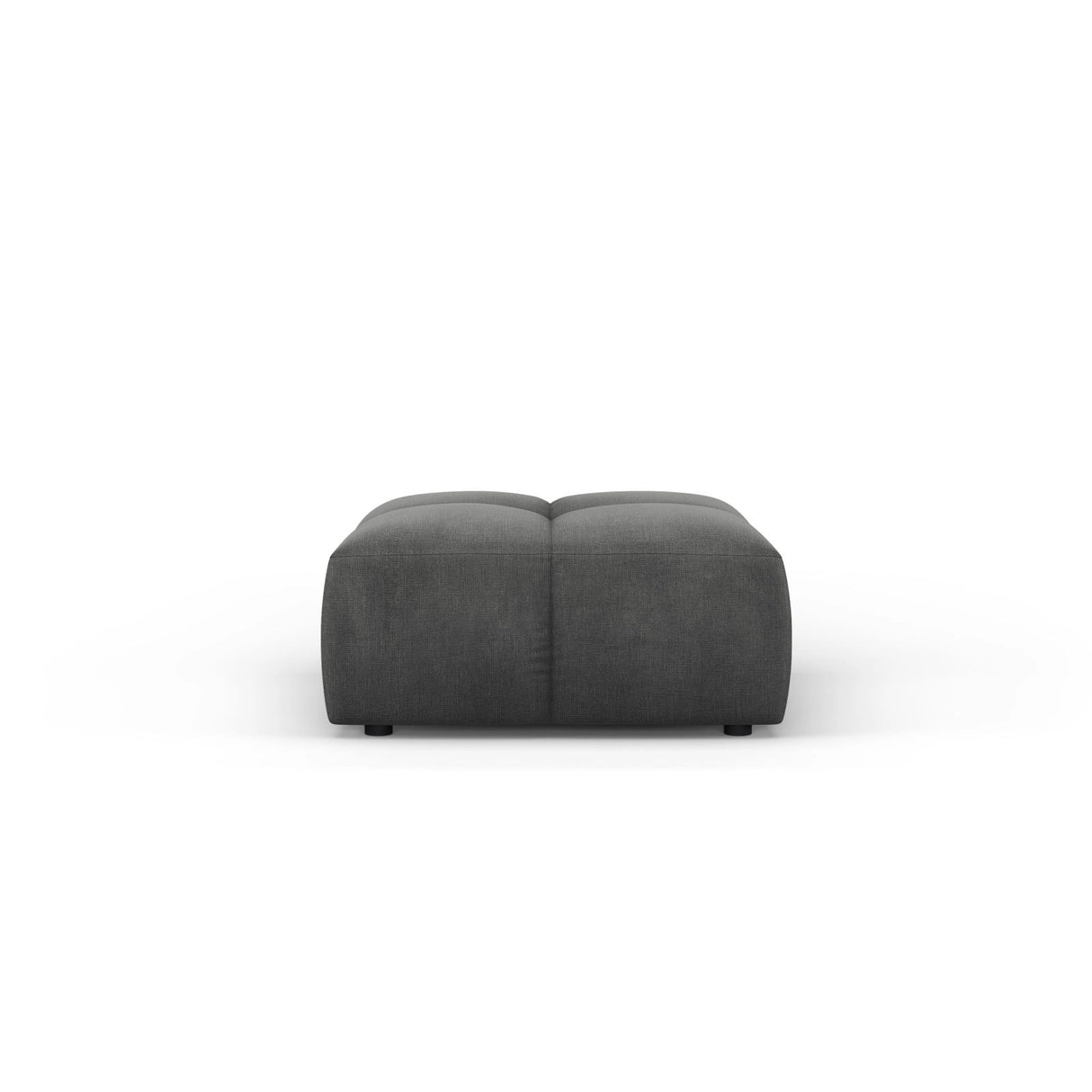 Moritz Pouf aus Chenille in Dunkelgrau (Rebel 3), 64x64x38 cm von Cosmopolitan Design – Bild 2