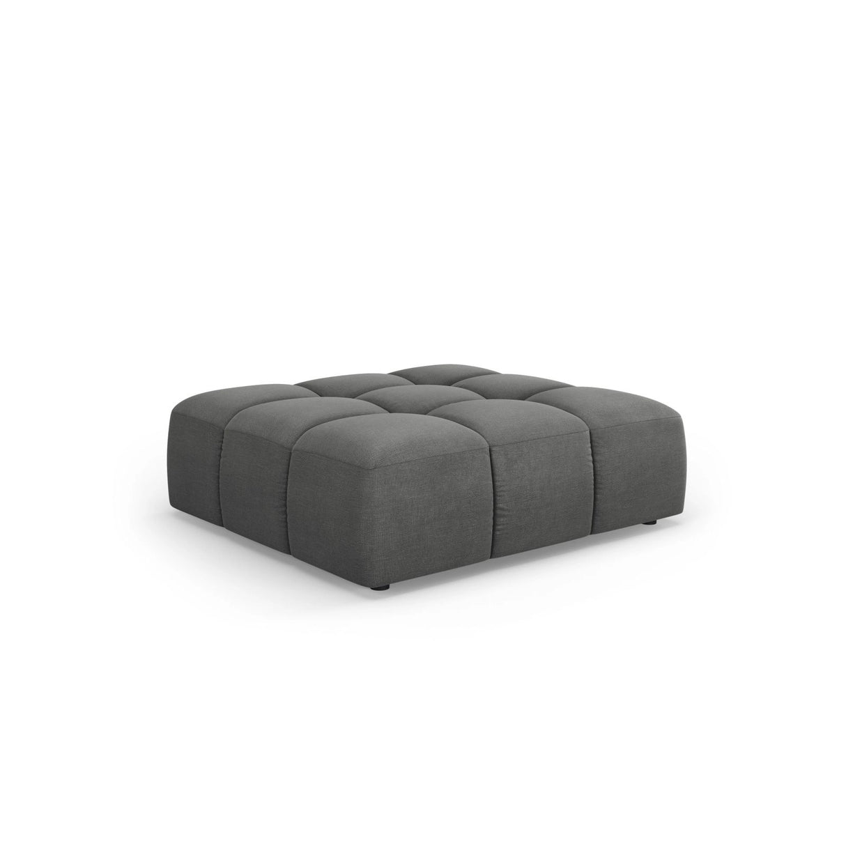 Moritz Pouf aus Chenille in Dunkelgrau (Rebel 3), 96x96x38 cm von Cosmopolitan Design – Bild 1
