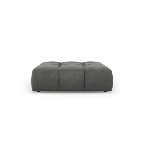Moritz Pouf aus Chenille in Dunkelgrau (Rebel 3), 96x96x38 cm von Cosmopolitan Design – Bild 2