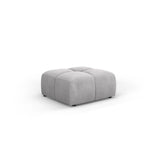 Moritz Pouf aus Chenille in Hellgrau (Rebel 5), 64x64x38 cm von Cosmopolitan Design – Bild 1