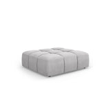 Moritz Pouf aus Chenille in Hellgrau (Rebel 5), 96x96x38 cm von Cosmopolitan Design – Bild 1