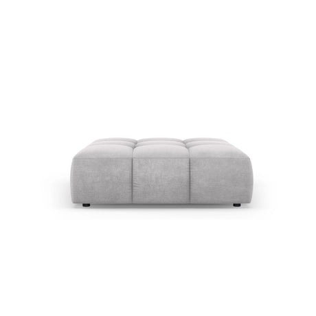 Moritz Pouf aus Chenille in Hellgrau (Rebel 5), 96x96x38 cm von Cosmopolitan Design – Bild 2