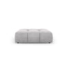 Moritz Pouf aus Chenille in Hellgrau (Rebel 5), 96x96x38 cm von Cosmopolitan Design – Bild 2