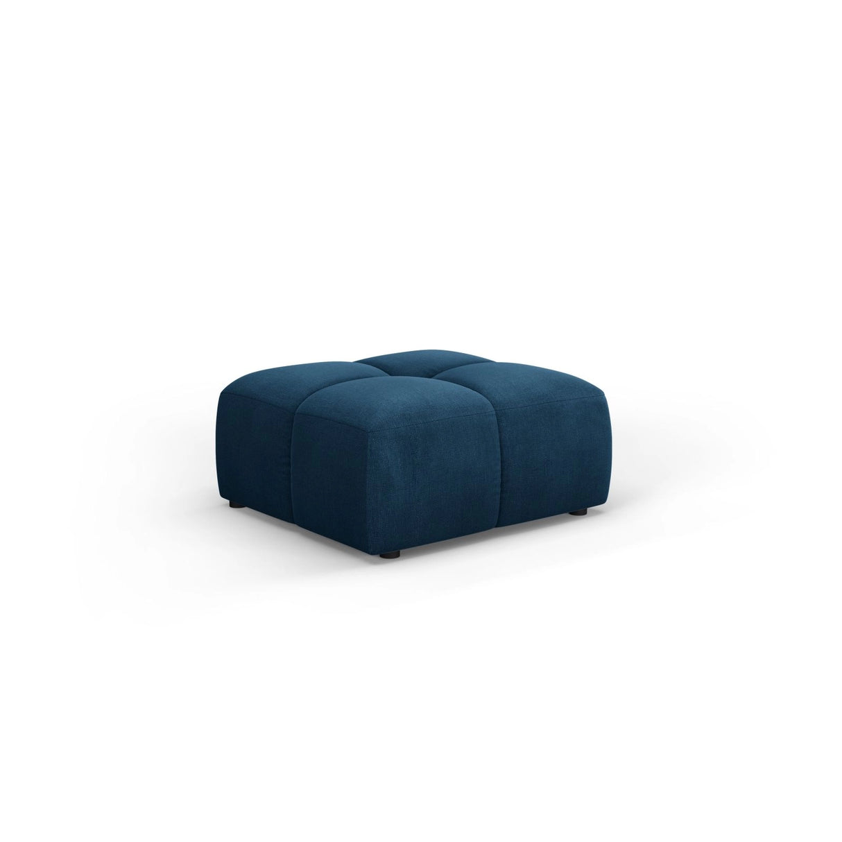 Moritz Pouf aus Chenille in Königsblau (Rebel 12), 64x64x38 cm von Cosmopolitan Design – Bild 1
