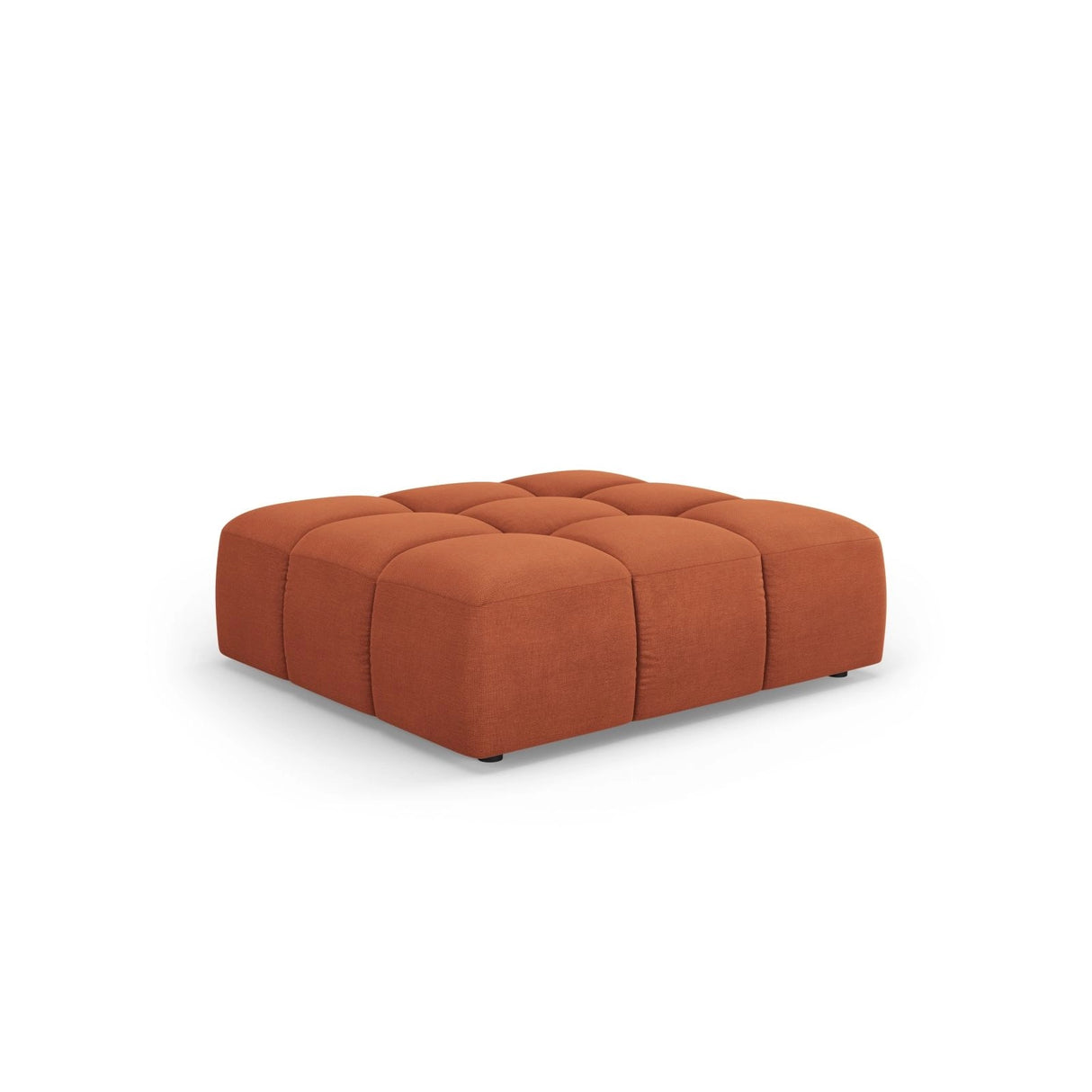 Moritz Pouf aus Chenille in Orange (Rebel 20), 96x96x38 cm von Cosmopolitan Design – Bild 1