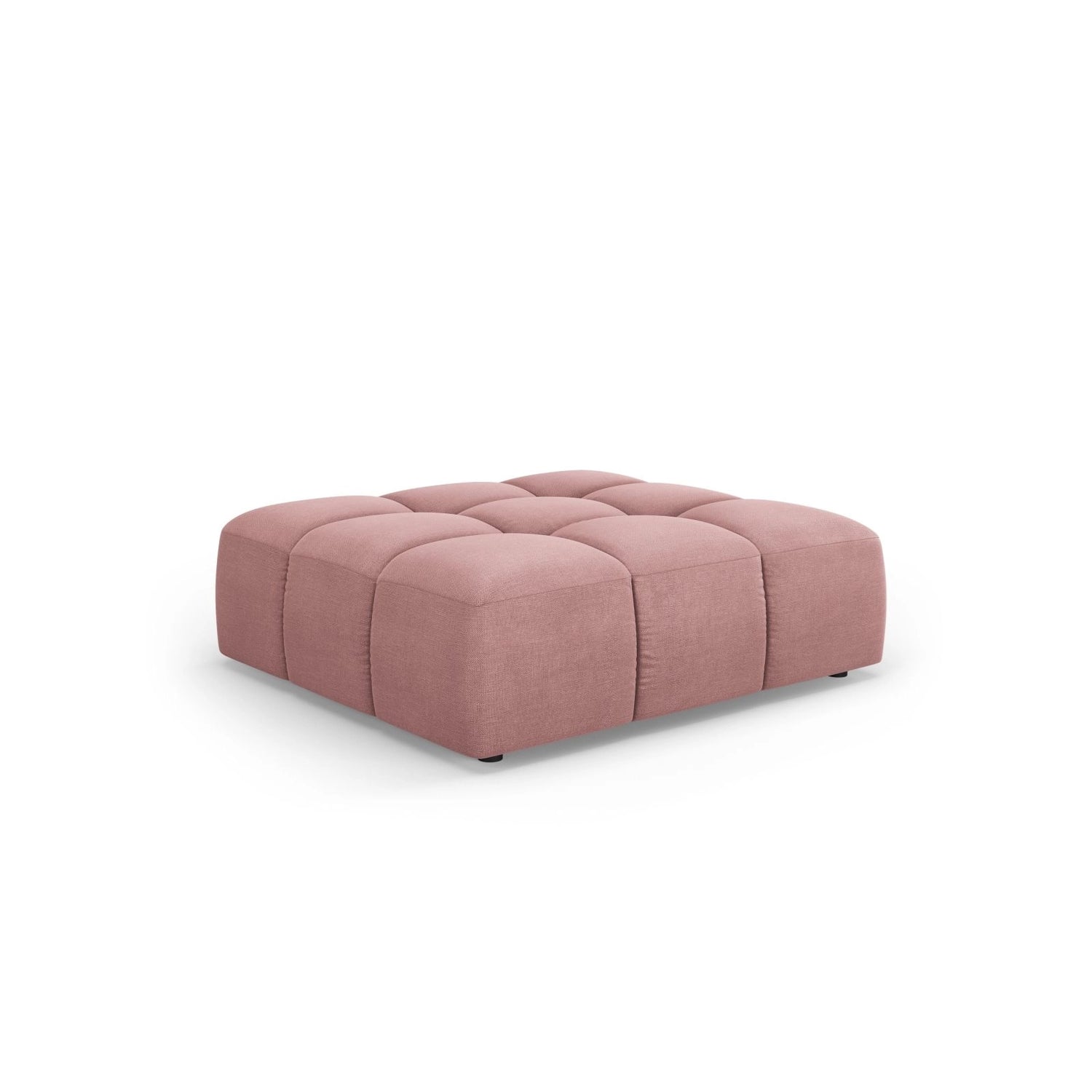 Moritz Pouf aus Chenille in Rosa (Rebel 7), 96x96x38 cm von Cosmopolitan Design – Bild 1