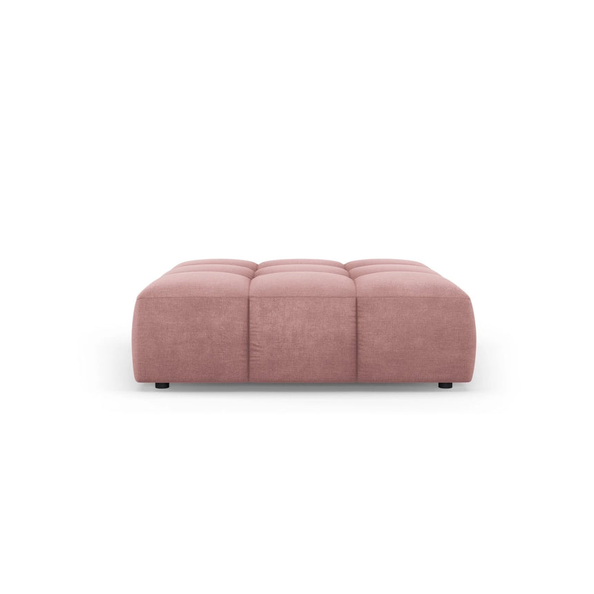 Moritz Pouf aus Chenille in Rosa (Rebel 7), 96x96x38 cm von Cosmopolitan Design – Bild 2